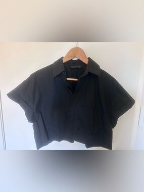 NEW Zara Cropped Button UP